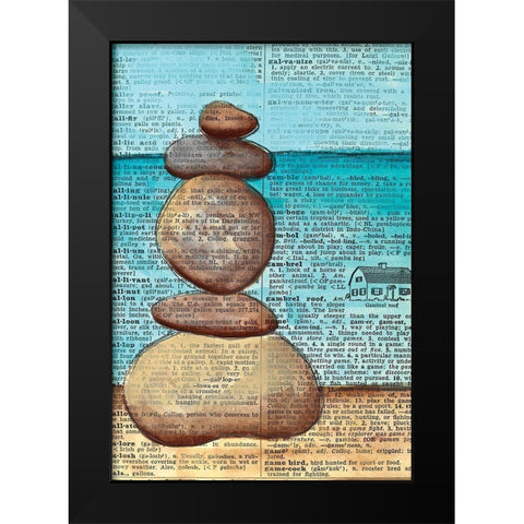 Balance IV Black Modern Wood Framed Art Print by Allemand, Sue