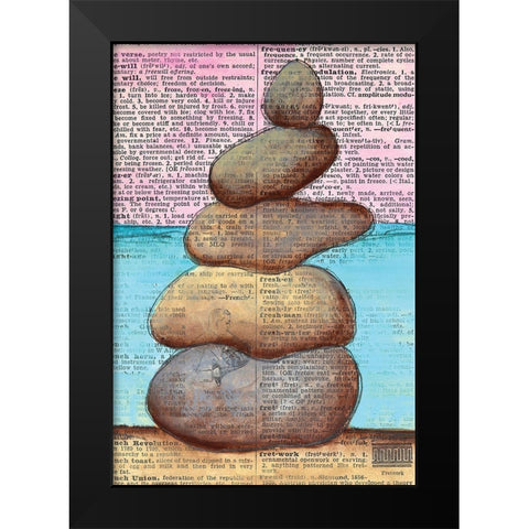 Balance VII Black Modern Wood Framed Art Print by Allemand, Sue