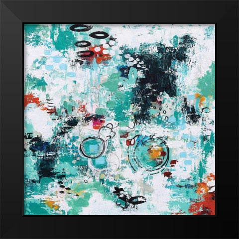 Down the Road Black Modern Wood Framed Art Print by Allemand, Sue