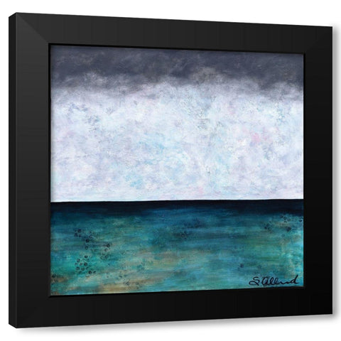 Winter Over Water Black Modern Wood Framed Art Print by Allemand, Sue