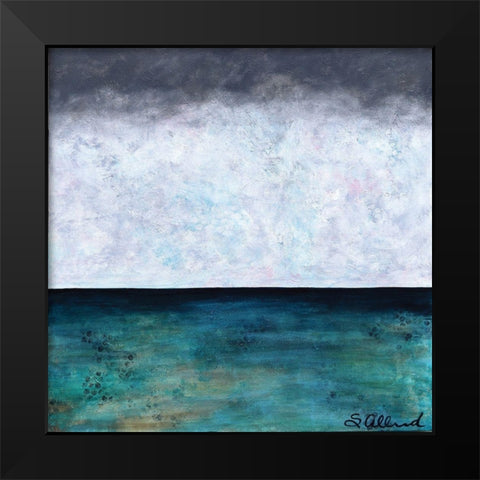 Winter Over Water Black Modern Wood Framed Art Print by Allemand, Sue