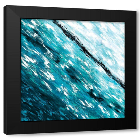 Blue Horizon Black Modern Wood Framed Art Print with Double Matting by Allemand, Sue