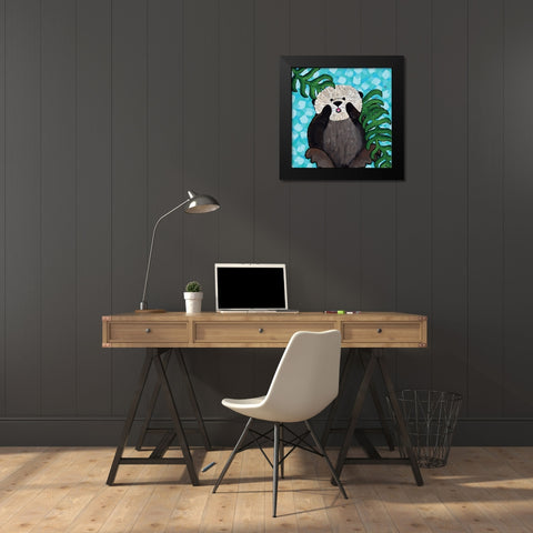 Otter Love IV Black Modern Wood Framed Art Print by Allemand, Sue