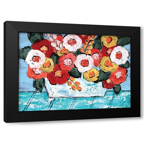 Fall Table Black Modern Wood Framed Art Print with Double Matting by Allemand, Sue