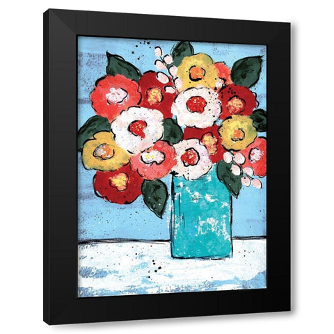 Flowers for Mom Black Modern Wood Framed Art Print by Allemand, Sue
