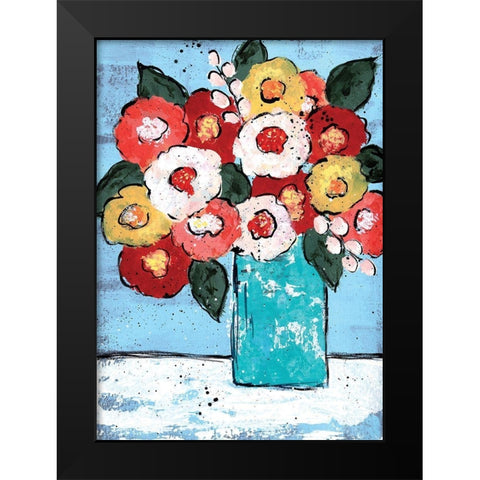 Flowers for Mom Black Modern Wood Framed Art Print by Allemand, Sue