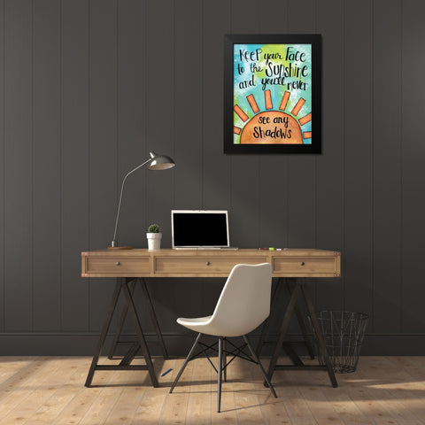 Face to the Sunshine Black Modern Wood Framed Art Print by Allemand, Sue
