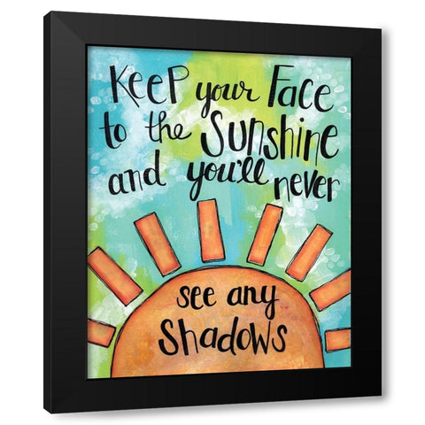 Face to the Sunshine Black Modern Wood Framed Art Print by Allemand, Sue