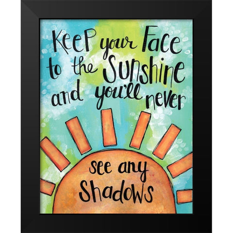 Face to the Sunshine Black Modern Wood Framed Art Print by Allemand, Sue