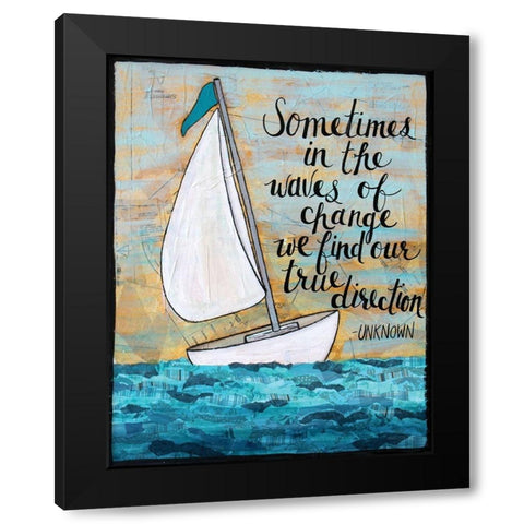 True Direction  Black Modern Wood Framed Art Print with Double Matting by Allemand, Sue