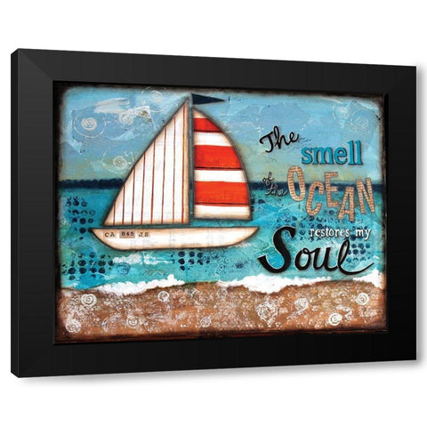 Smell of the Ocean Black Modern Wood Framed Art Print by Allemand, Sue