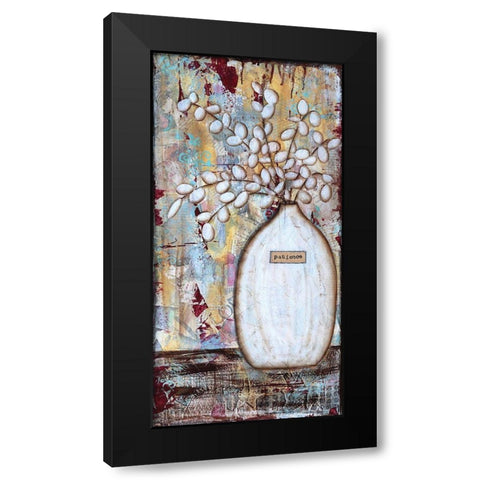 Patience Vase Black Modern Wood Framed Art Print by Allemand, Sue