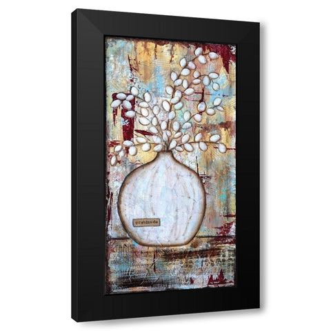 Gratitude Vase Black Modern Wood Framed Art Print with Double Matting by Allemand, Sue