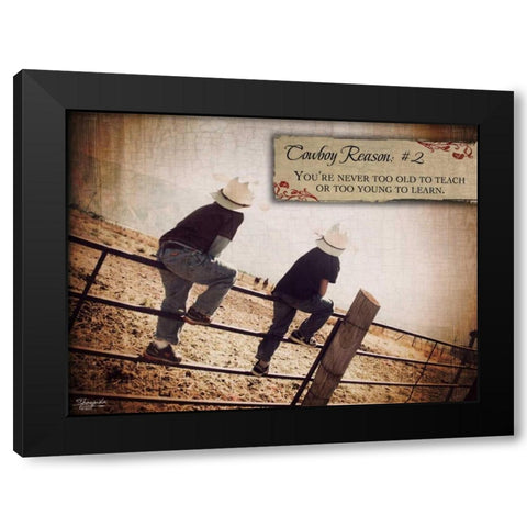 Cowboy Reason II Black Modern Wood Framed Art Print with Double Matting by Eva, Shawnda