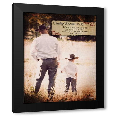 Reason No. 30 Black Modern Wood Framed Art Print with Double Matting by Eva, Shawnda