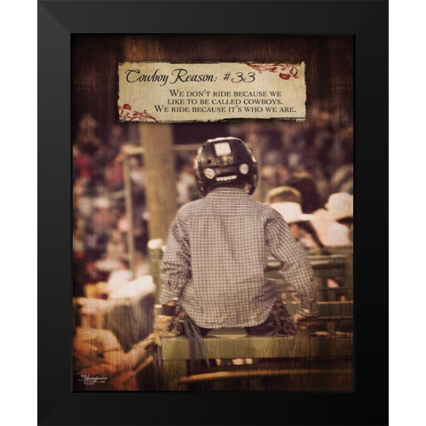 Reason No. 33 Black Modern Wood Framed Art Print by Eva, Shawnda