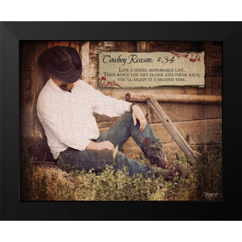 Reason No. 34 Black Modern Wood Framed Art Print by Eva, Shawnda