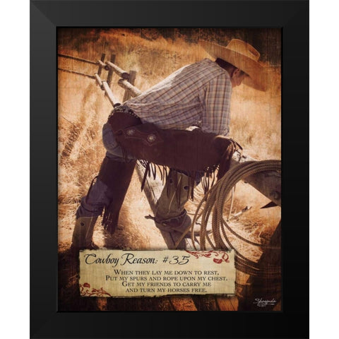 Reason No. 35 Black Modern Wood Framed Art Print by Eva, Shawnda