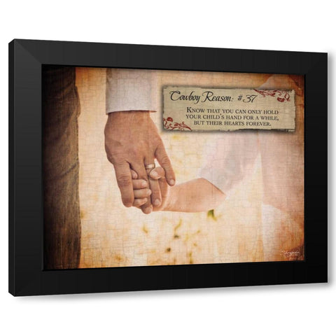 Reason No. 37 Black Modern Wood Framed Art Print with Double Matting by Eva, Shawnda