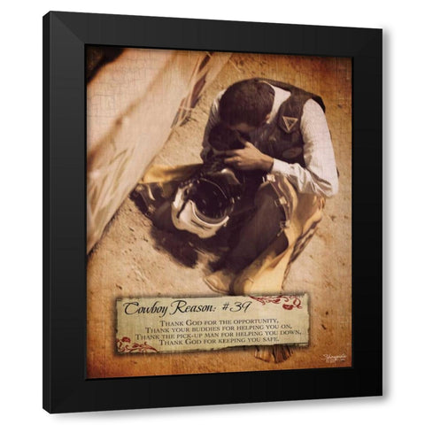 Reason No. 39 Black Modern Wood Framed Art Print with Double Matting by Eva, Shawnda