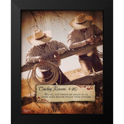 Reason No. 40 Black Modern Wood Framed Art Print by Eva, Shawnda