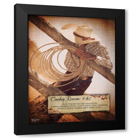 Reason No. 41 Black Modern Wood Framed Art Print by Eva, Shawnda
