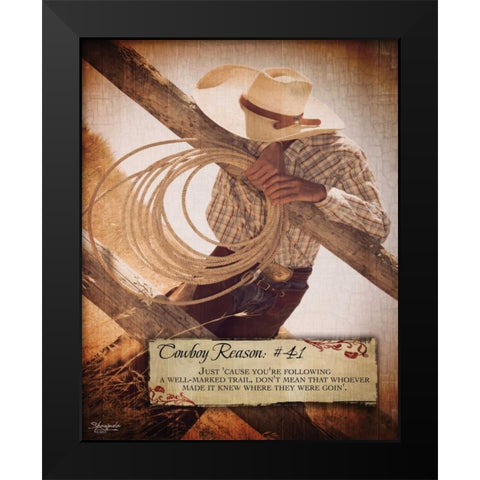 Reason No. 41 Black Modern Wood Framed Art Print by Eva, Shawnda