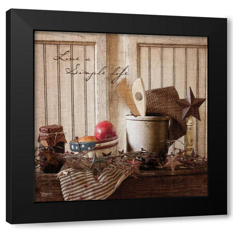 Scooner Bay Black Modern Wood Framed Art Print with Double Matting by Eva, Shawnda