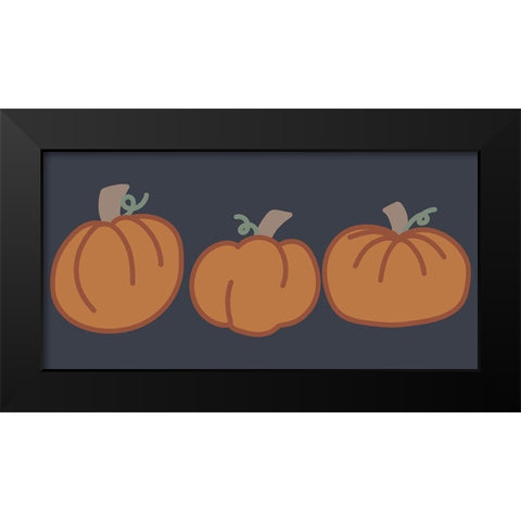 Pumpkins II Black Modern Wood Framed Art Print by Dicks, Stephanie