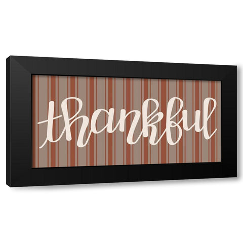 Thankful Black Modern Wood Framed Art Print with Double Matting by Dicks, Stephanie