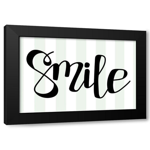 Smile Black Modern Wood Framed Art Print by Dicks, Stephanie