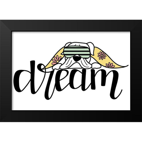 Dream  Black Modern Wood Framed Art Print by Dicks, Stephanie