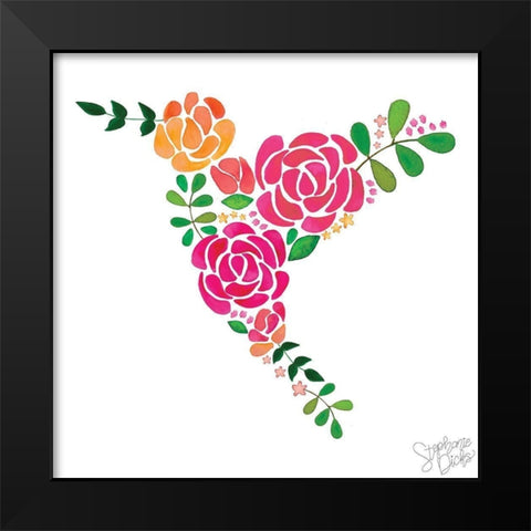 Hummingbird I Black Modern Wood Framed Art Print by Dicks, Stephanie