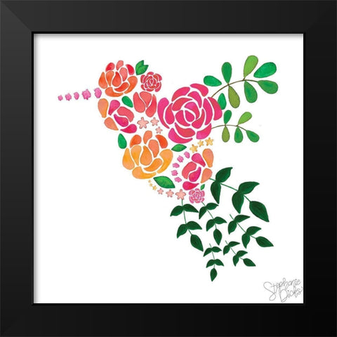 Hummingbird III Black Modern Wood Framed Art Print by Dicks, Stephanie