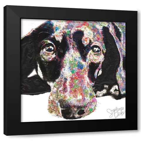 Darla Black Modern Wood Framed Art Print with Double Matting by Dicks, Stephanie
