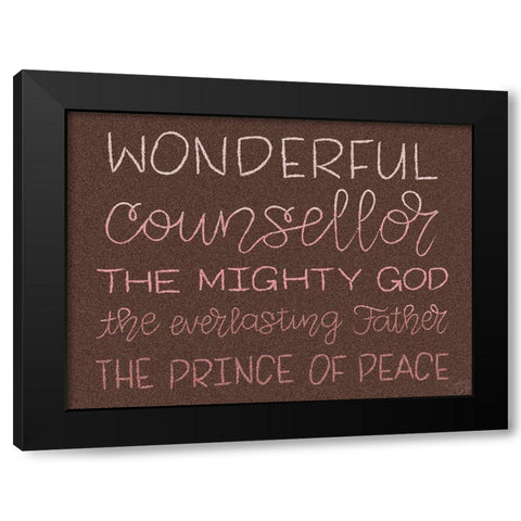 Prince of Peace Black Modern Wood Framed Art Print with Double Matting by Dicks, Stephanie