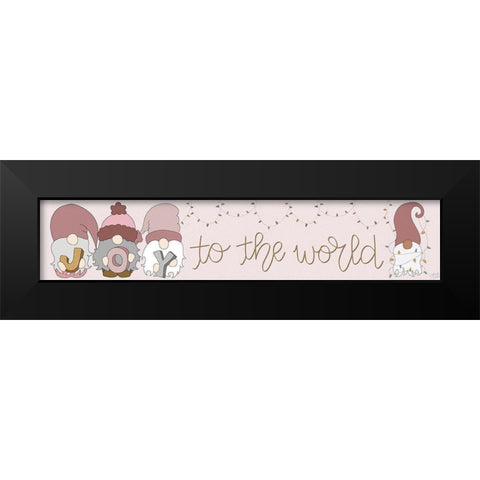 Joy to the World Black Modern Wood Framed Art Print by Dicks, Stephanie