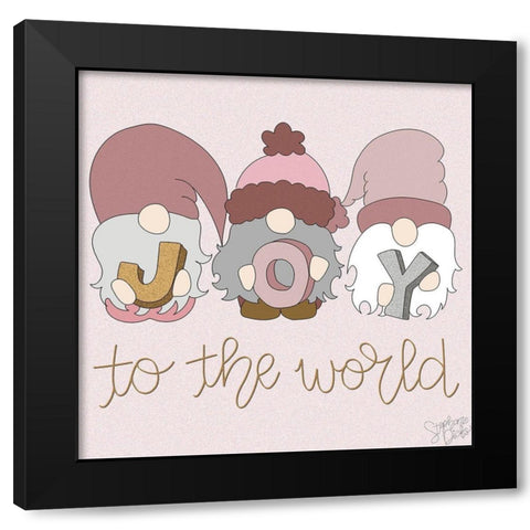Joy to the World II Black Modern Wood Framed Art Print with Double Matting by Dicks, Stephanie