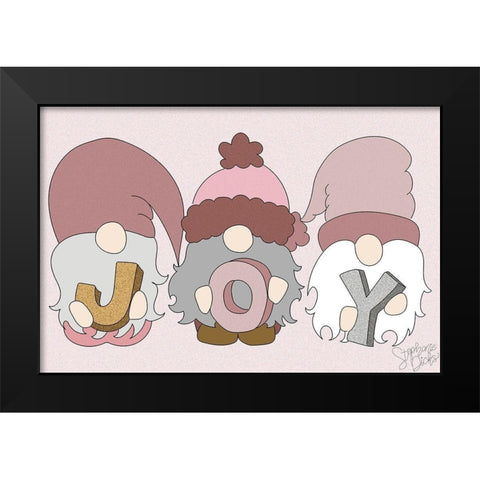 Joy Black Modern Wood Framed Art Print by Dicks, Stephanie