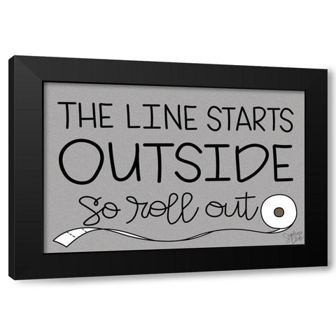 Roll Out Black Modern Wood Framed Art Print by Dicks, Stephanie