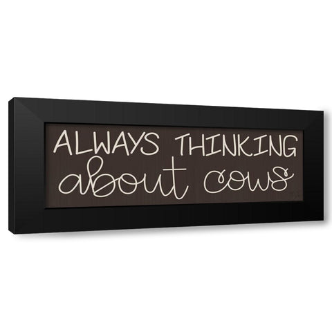 Cows Black Modern Wood Framed Art Print by Dicks, Stephanie