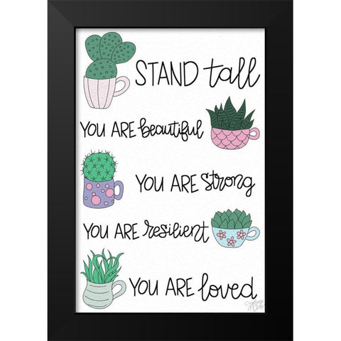 Plant Inspiration Black Modern Wood Framed Art Print by Dicks, Stephanie