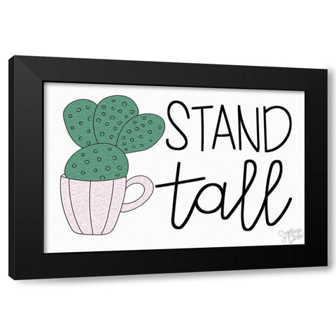 Stand Tall Black Modern Wood Framed Art Print by Dicks, Stephanie