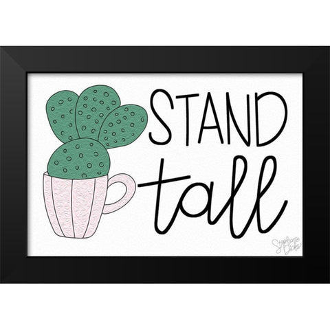 Stand Tall Black Modern Wood Framed Art Print by Dicks, Stephanie