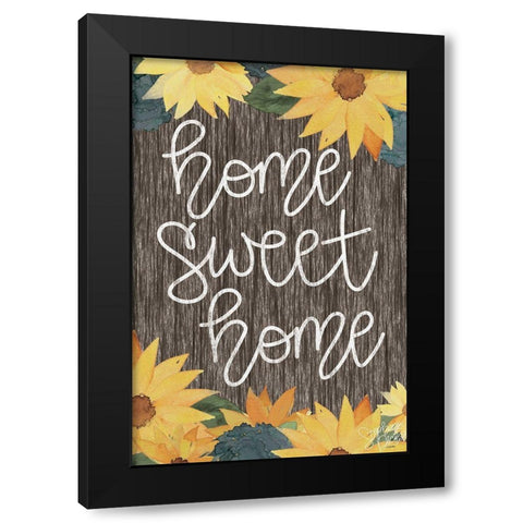 Home Sweet Home Black Modern Wood Framed Art Print by Dicks, Stephanie