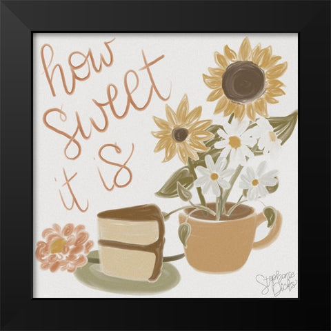 How Sweet Black Modern Wood Framed Art Print by Dicks, Stephanie