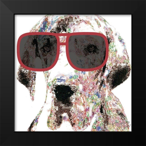 Great Dane Black Modern Wood Framed Art Print by Dicks, Stephanie