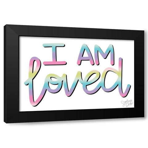 Loved Black Modern Wood Framed Art Print with Double Matting by Dicks, Stephanie