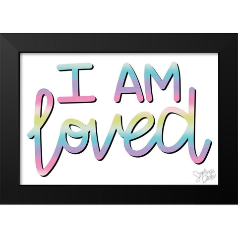 Loved Black Modern Wood Framed Art Print by Dicks, Stephanie