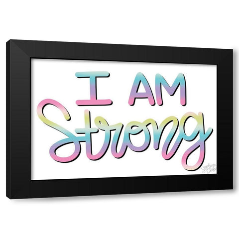 Strong Black Modern Wood Framed Art Print by Dicks, Stephanie